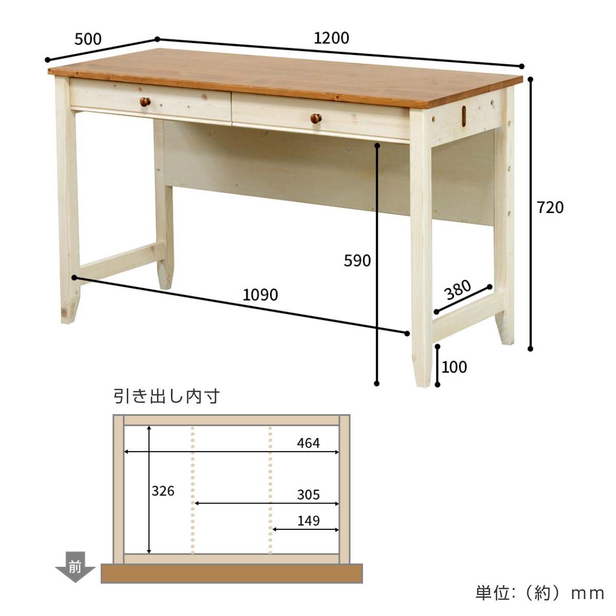 アンティーク調 デスク 幅約120cm 木製 引き出し付き 作業台 机 テーブル 楽天市場】【レビュー特典付き】机 デスク アンティーク アイアン