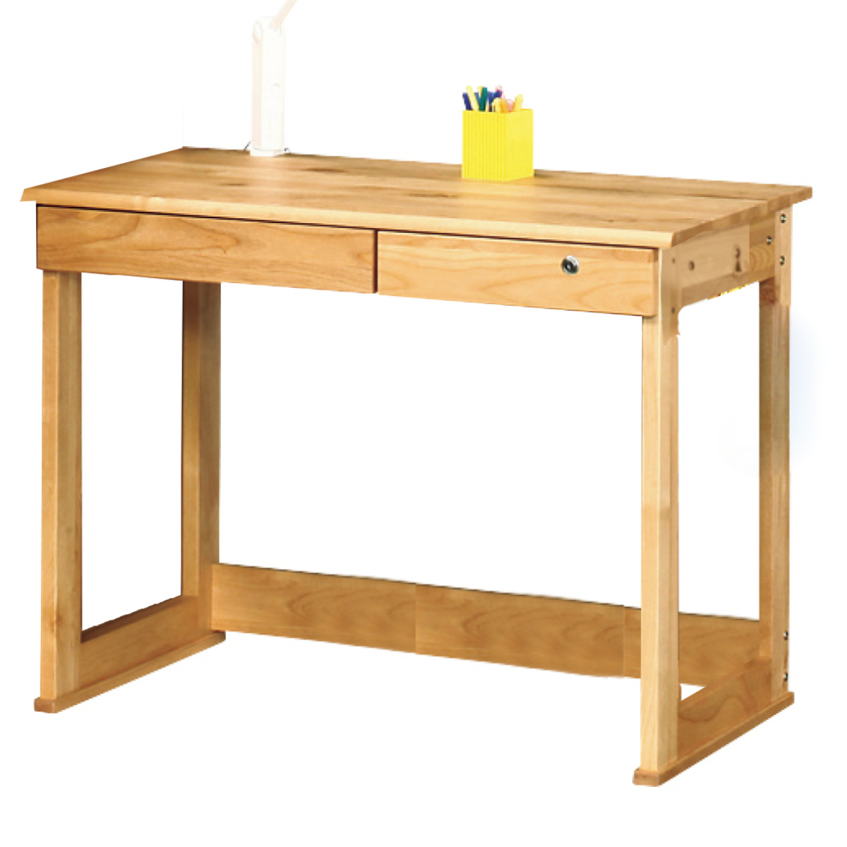 学習机 シンプル 幅100cm 奥行55cm 引出し付 レオ （ デスク 学習