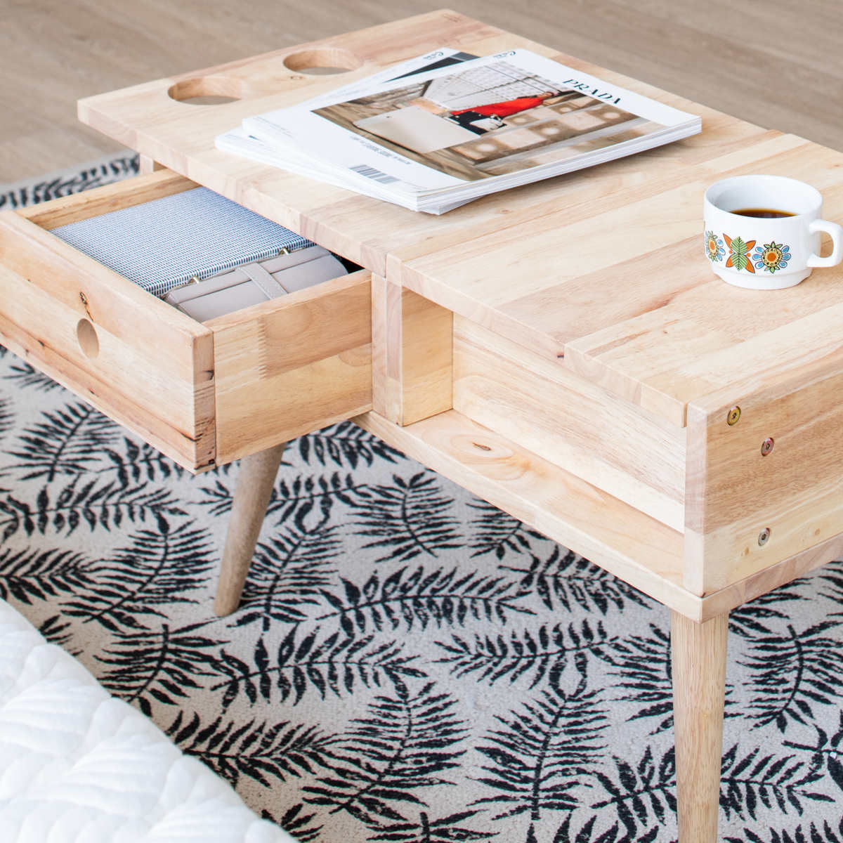 ドレッサー テーブル 幅75cm ドライヤーホルダー付 NATURAL SIGNATURE