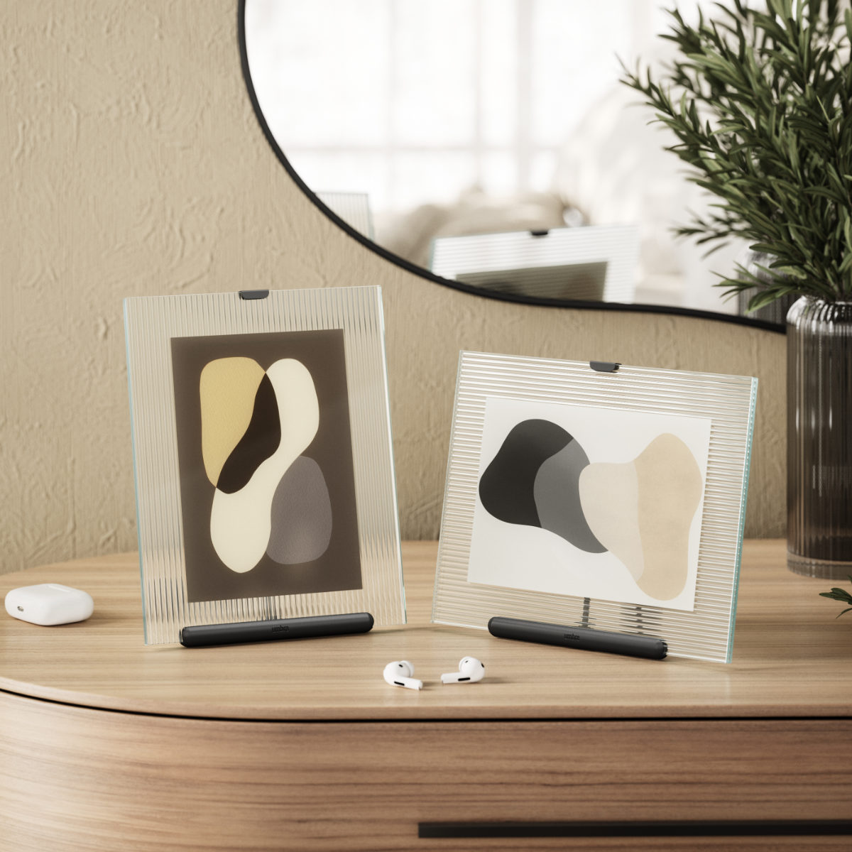 Umbra（アンブラ） フルート フォトフレーム ガラス スチール 20×23cm