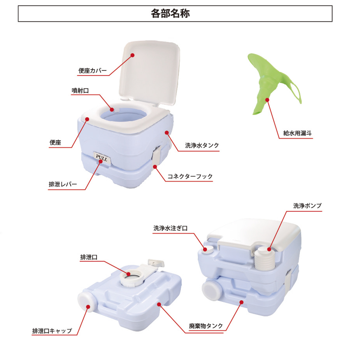 ウィキャン ポータブルトイレ 持ち運び可能 簡単 設置 （ コンパクト