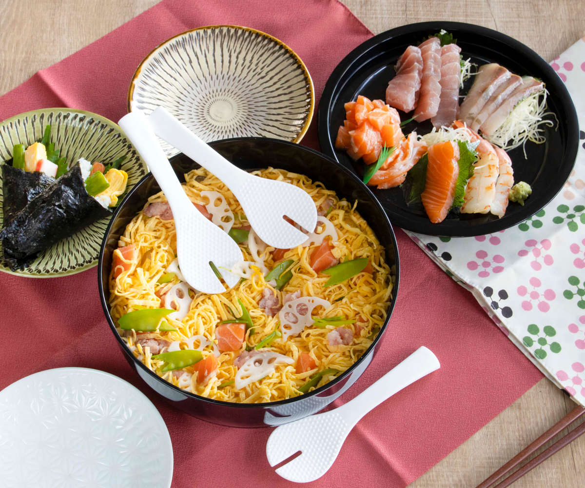 飯切 吸物椀 寿司桶 手巻寿司セット パール金属 寿司桶 30cm おウチで楽しい 手巻き寿司桶 5点セット