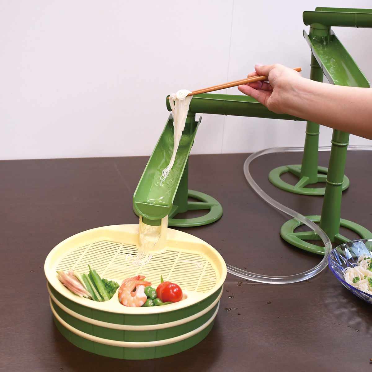 パール金属 流しそうめん器 竹流麺 スライダー そうめん流し器