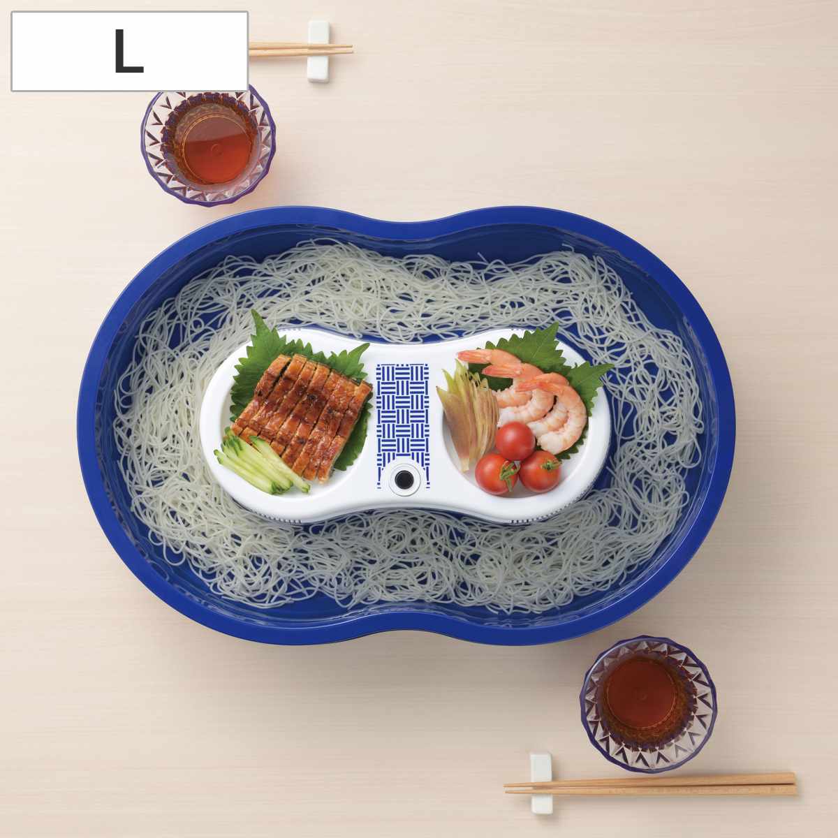 パール金属 流しそうめん器 真珠乃涼 電池式 そうめん流し器 L