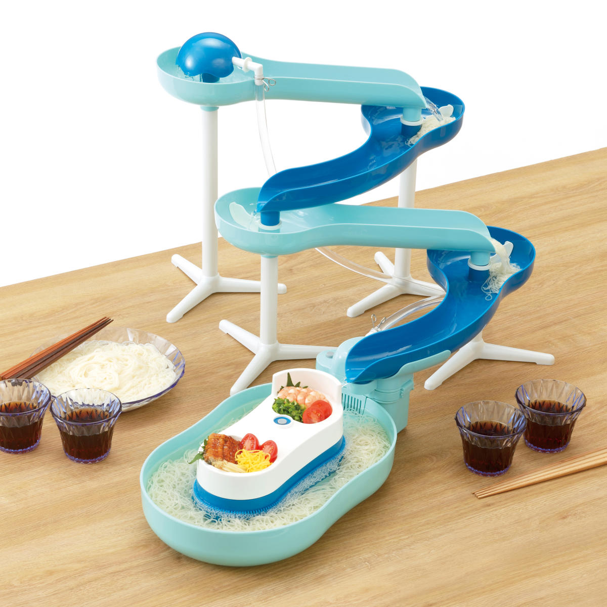 パール金属 流しそうめん器 流麺 スライダーそうめん流し器 ミント