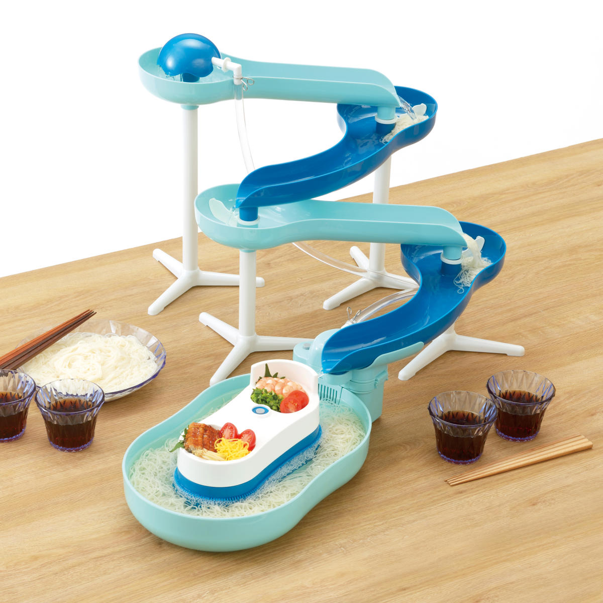 パール金属 流しそうめん器 流麺 スライダーそうめん流し器 ミント