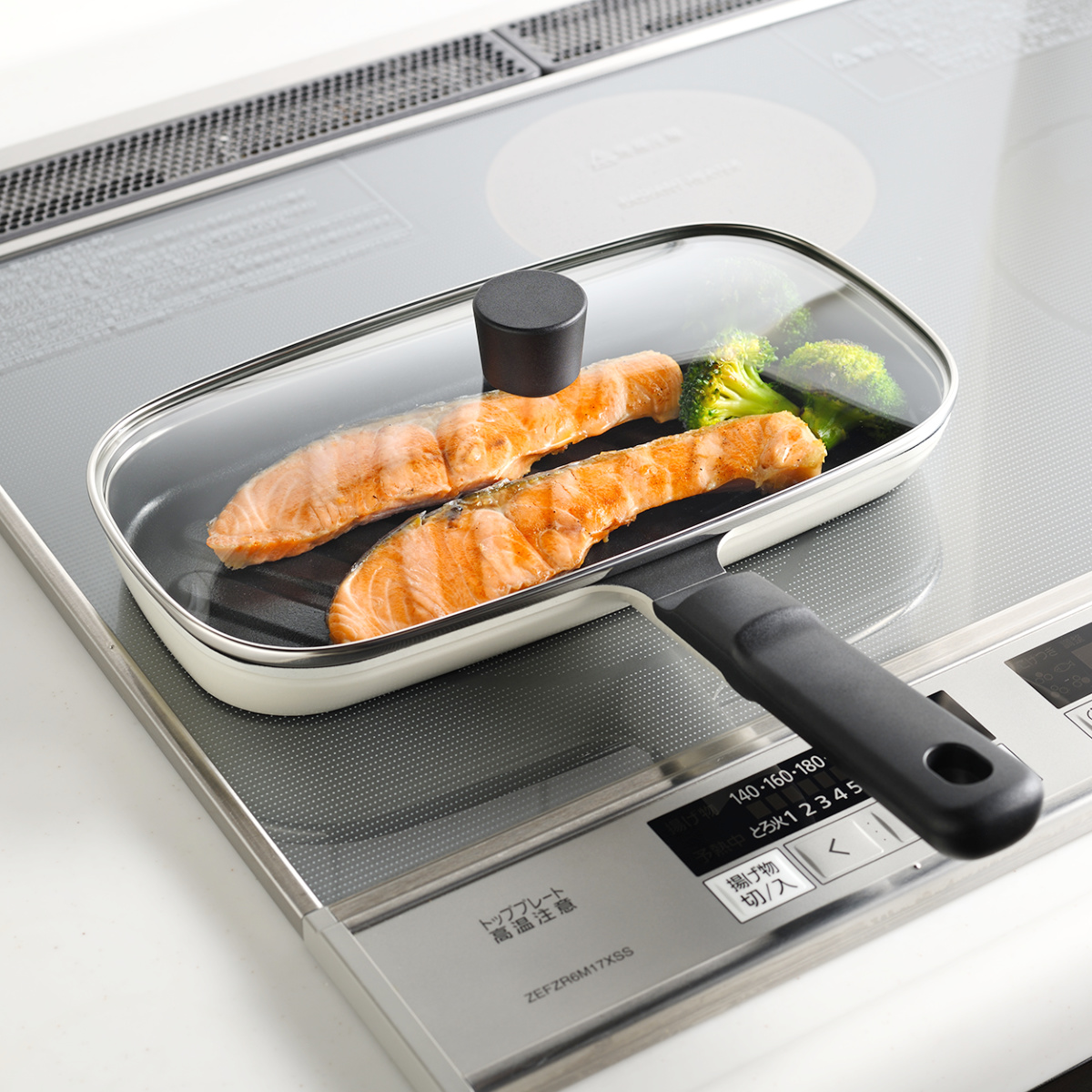 オークス（AUX） ロースター IH対応 蓋付き leye コンパクトおさかな