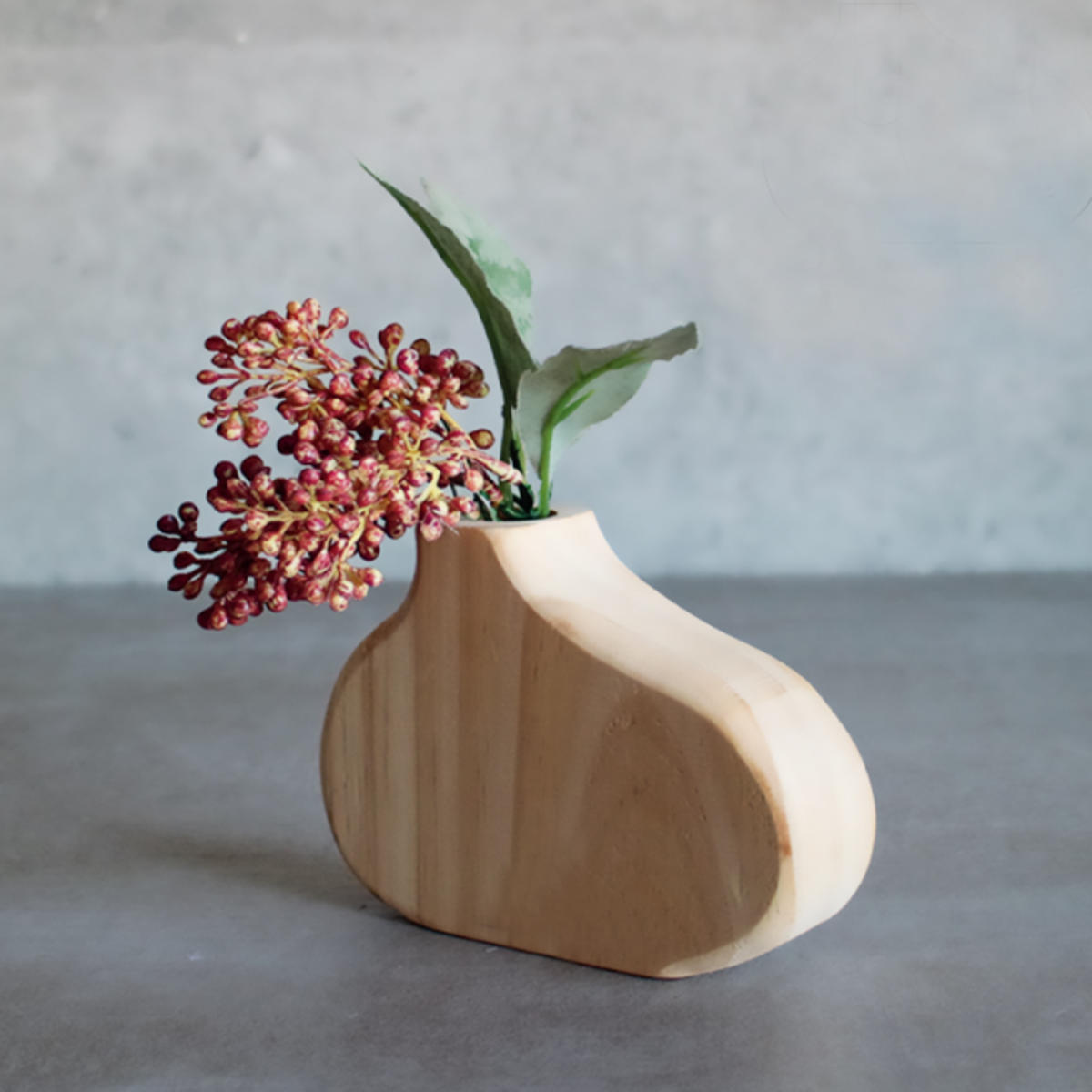 花瓶 welms ウッドベース A 一輪挿し （ 花ビン 花びん 花器 ベース 