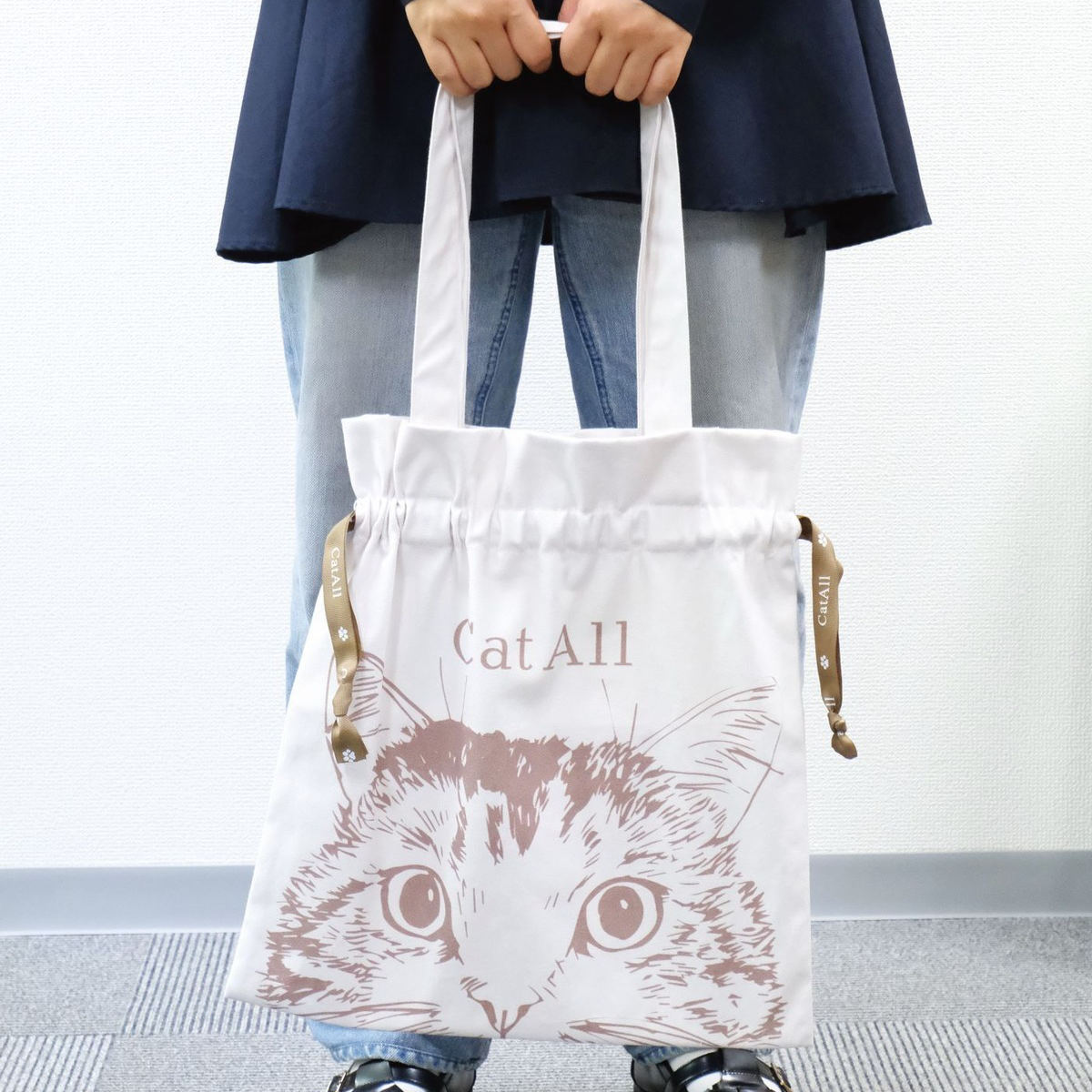 nicott（ニコット） バッグ キャットオール 巾着 トートバッグ A4対応