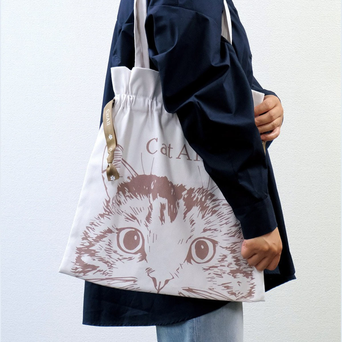 nicott（ニコット） バッグ キャットオール 巾着 トートバッグ A4対応