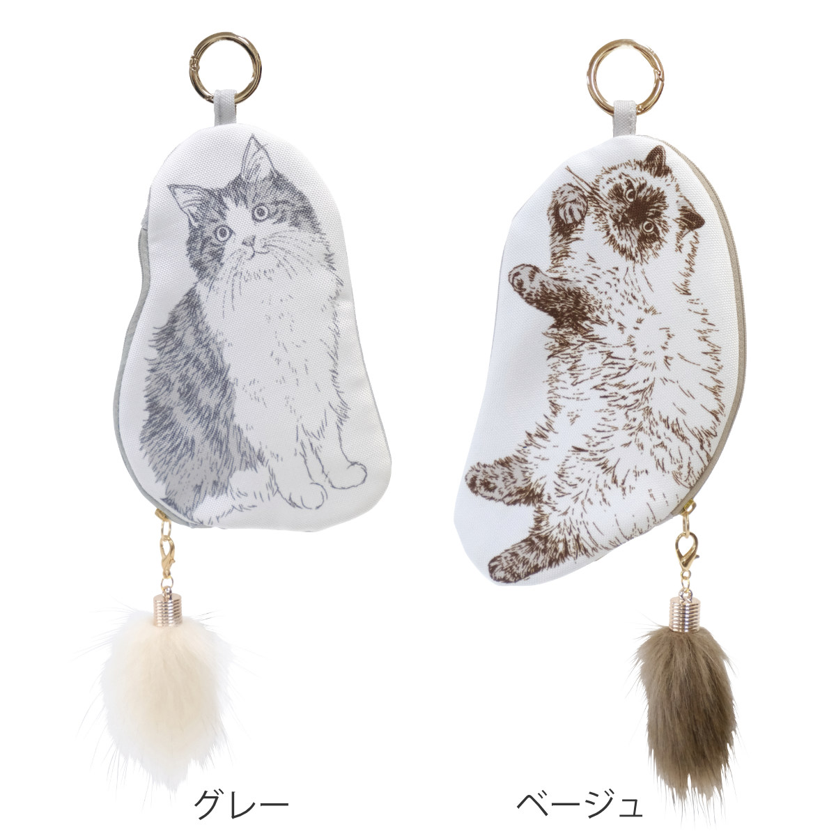 nicott（ニコット） ポーチ キャットオール ネコ ダイカットポーチ