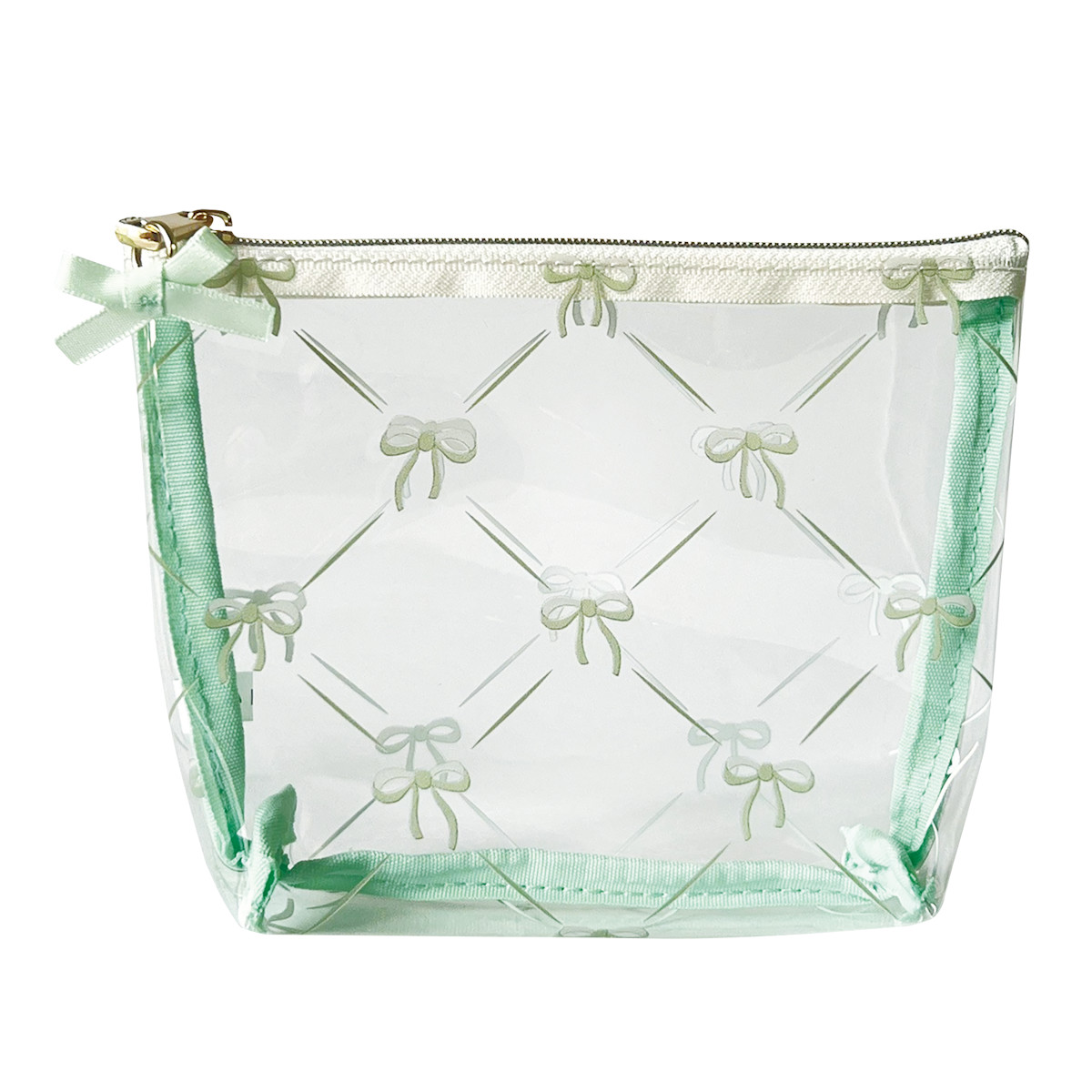 nicott（ニコット） ポーチ クリアポーチ リボン クリア 舟形ポーチ