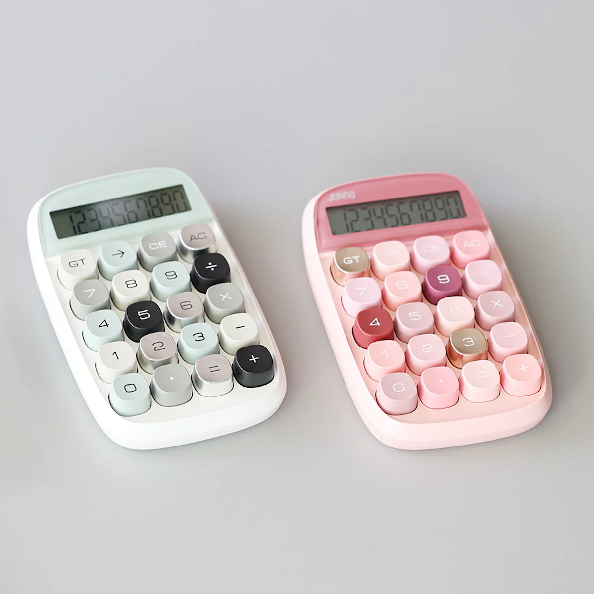 magnet 電卓 イコール モーメント ホワイト ピンク コンパクト