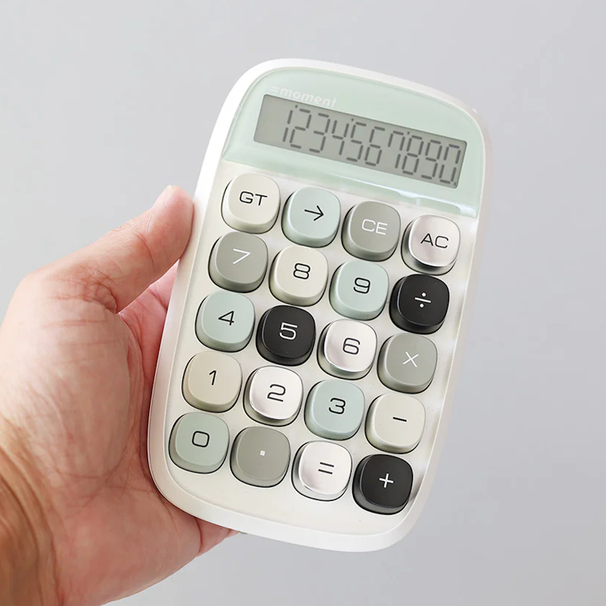 magnet 電卓 イコール モーメント ホワイト ピンク コンパクト