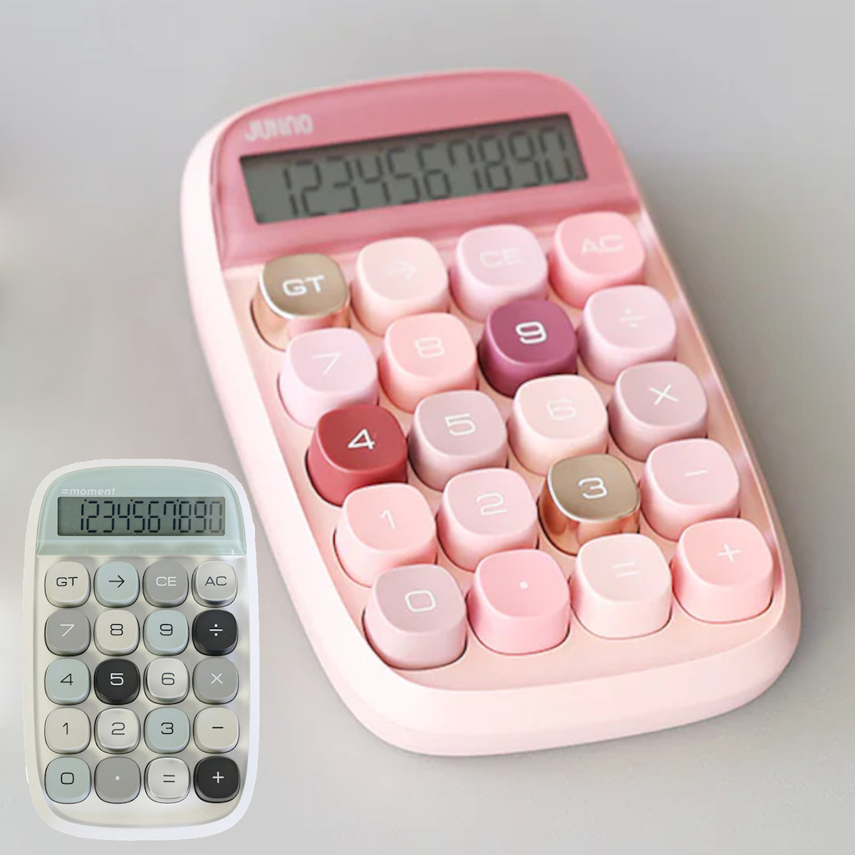 magnet 電卓 イコール モーメント ホワイト ピンク コンパクト