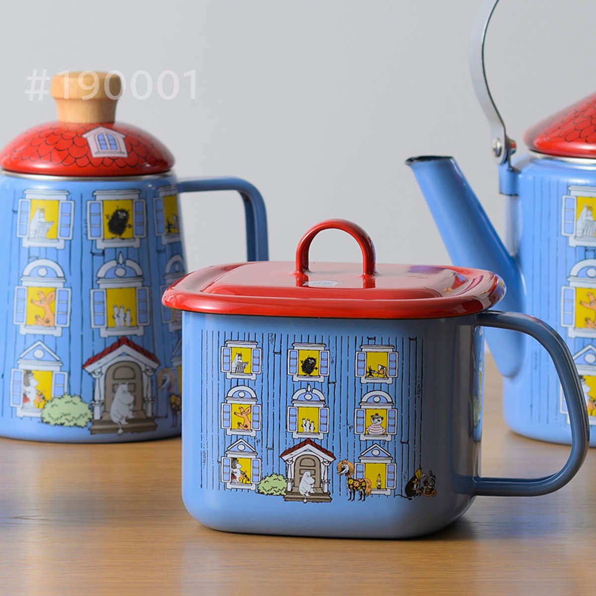 イマンポワージュブルーミソポット琺瑯 イマンポワージュブルーミソポット琺瑯 ホーロー容器 味噌（色：ブルー