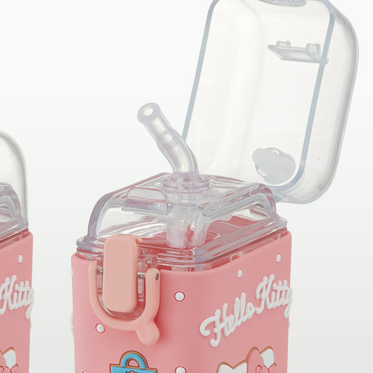 スケーター 水筒 260ml スクエアストローボトルS キティビックリボン