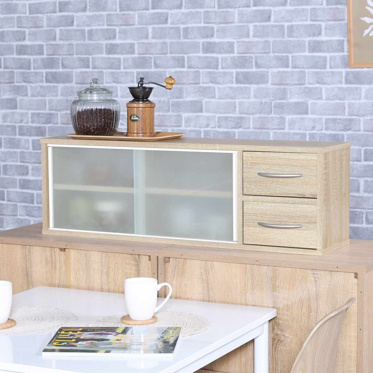 不二貿易（Fuji Boeki） 両側から取り出せる カウンター上 収納ラック