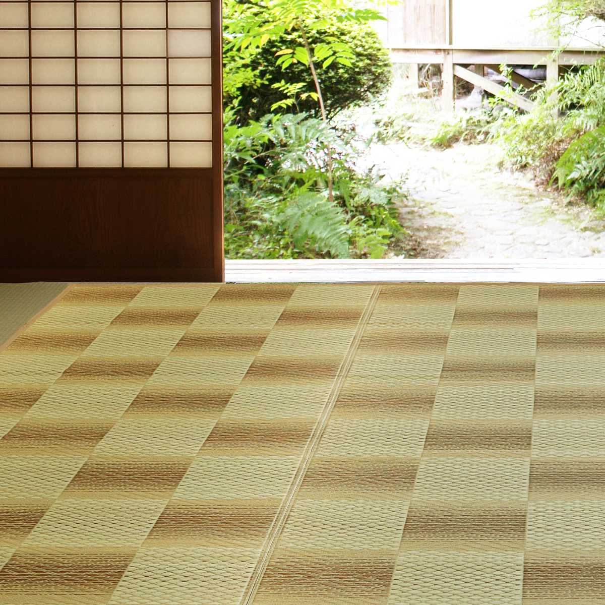 い草ラグ 本間 3畳 三条 191×286cm 紋織 花ござ （ い草マット い草