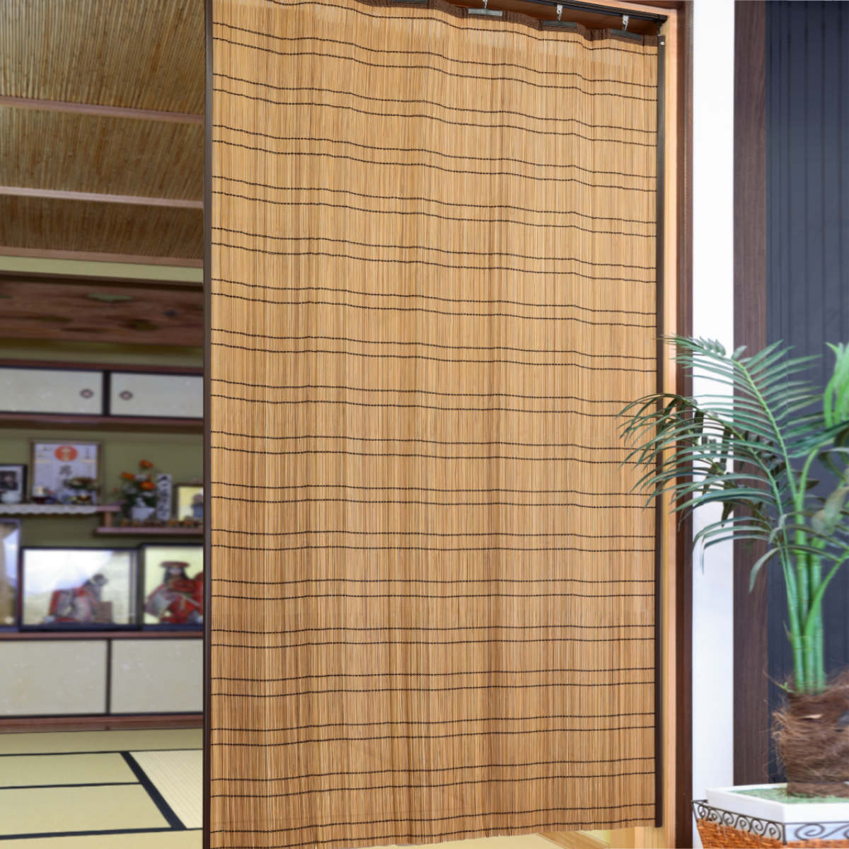 竹製 すだれ 漆塗り のれん 大島屋 すだれ 竹 屋内用 100×170cm 竹カーテン （ 竹すだれ 簾 すだれ