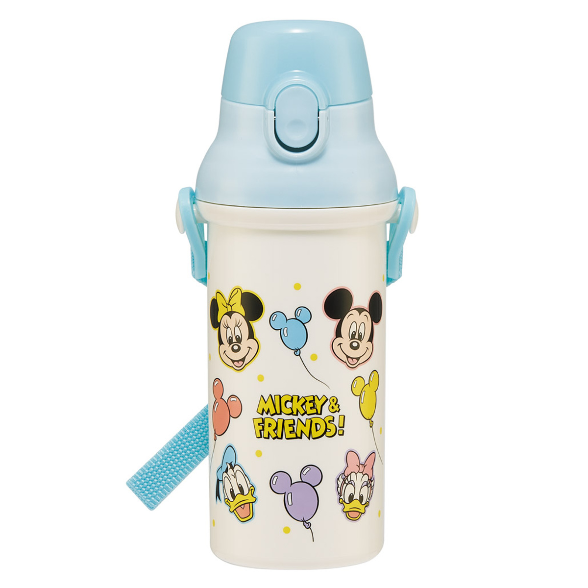 スケーター 水筒 480ml 抗菌直飲プラボトル ミッキー＆フレンズ風船