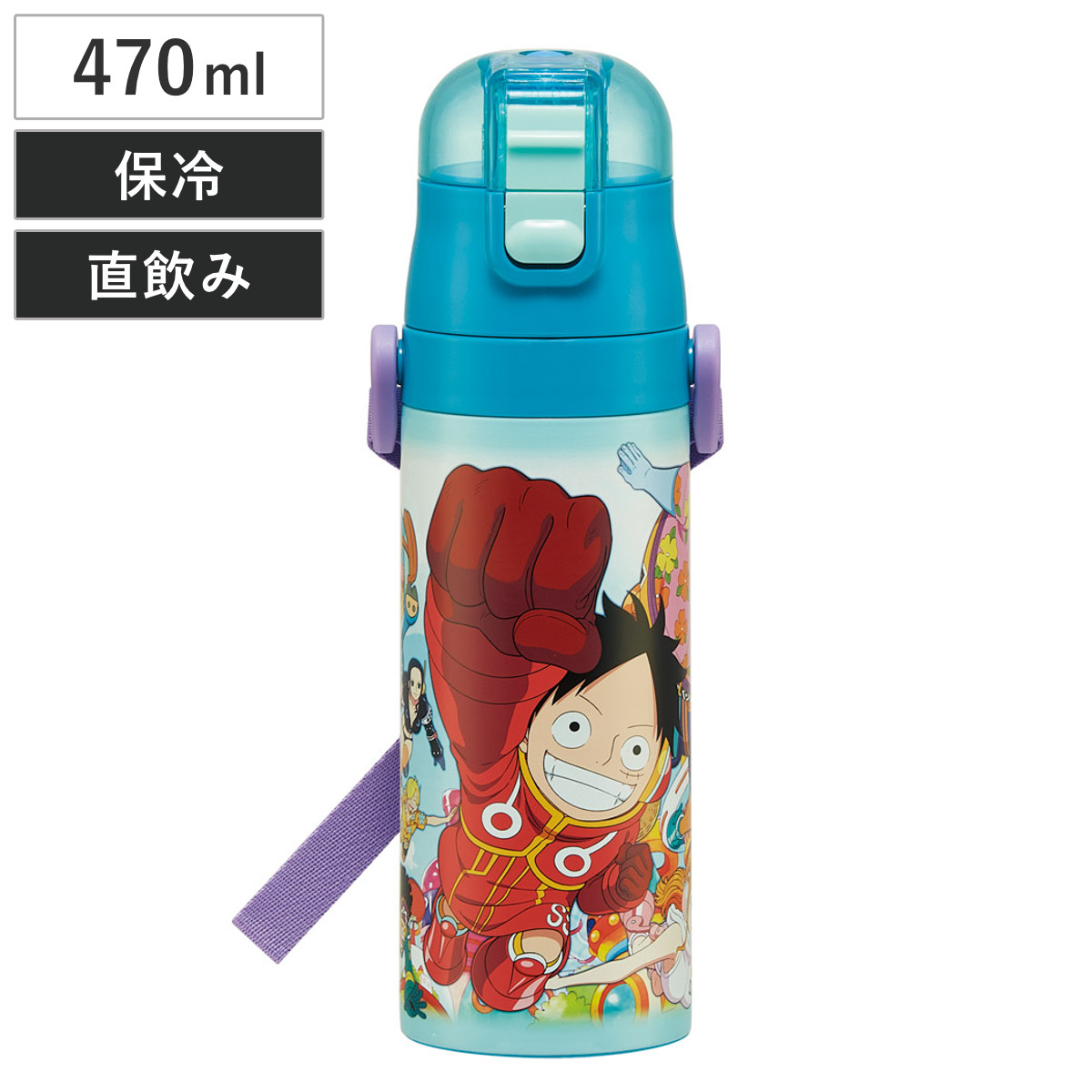 スケーター 水筒 470ml 超軽量ダイレクトボトル ワンピース24