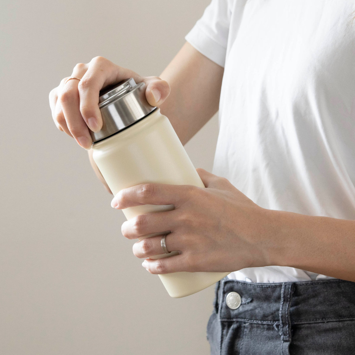 水筒 500ml ensemble ステンレスボトル （ 直飲み 保温 保冷 ハンドル