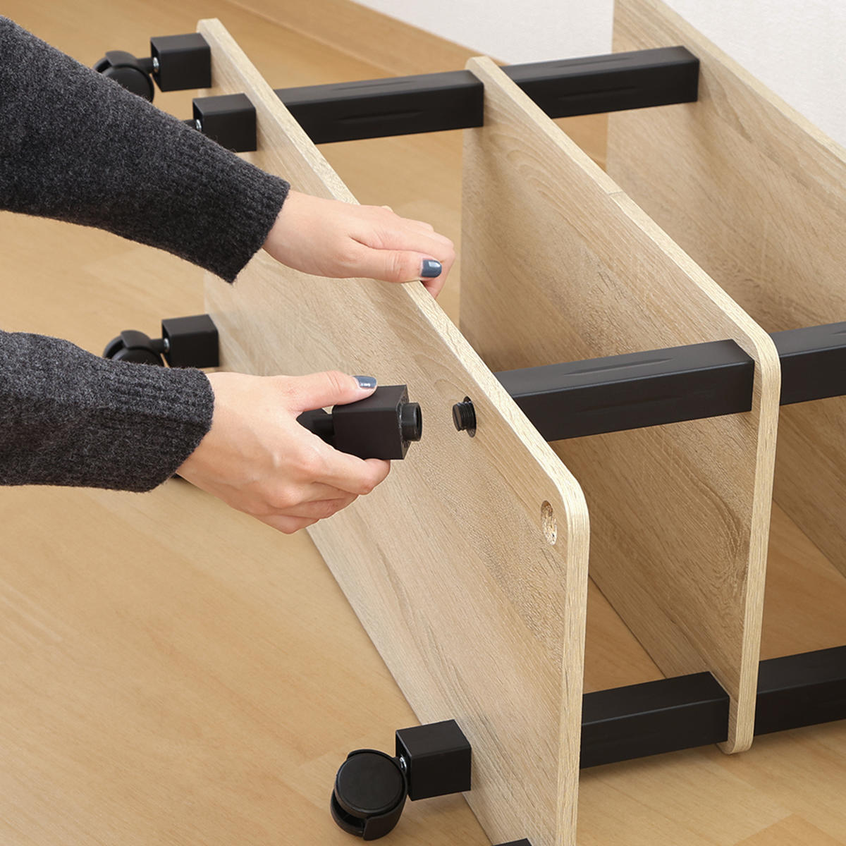 不二貿易（Fuji Boeki） テレビ台 幅80cm 工具不要 キャスター付 FIT