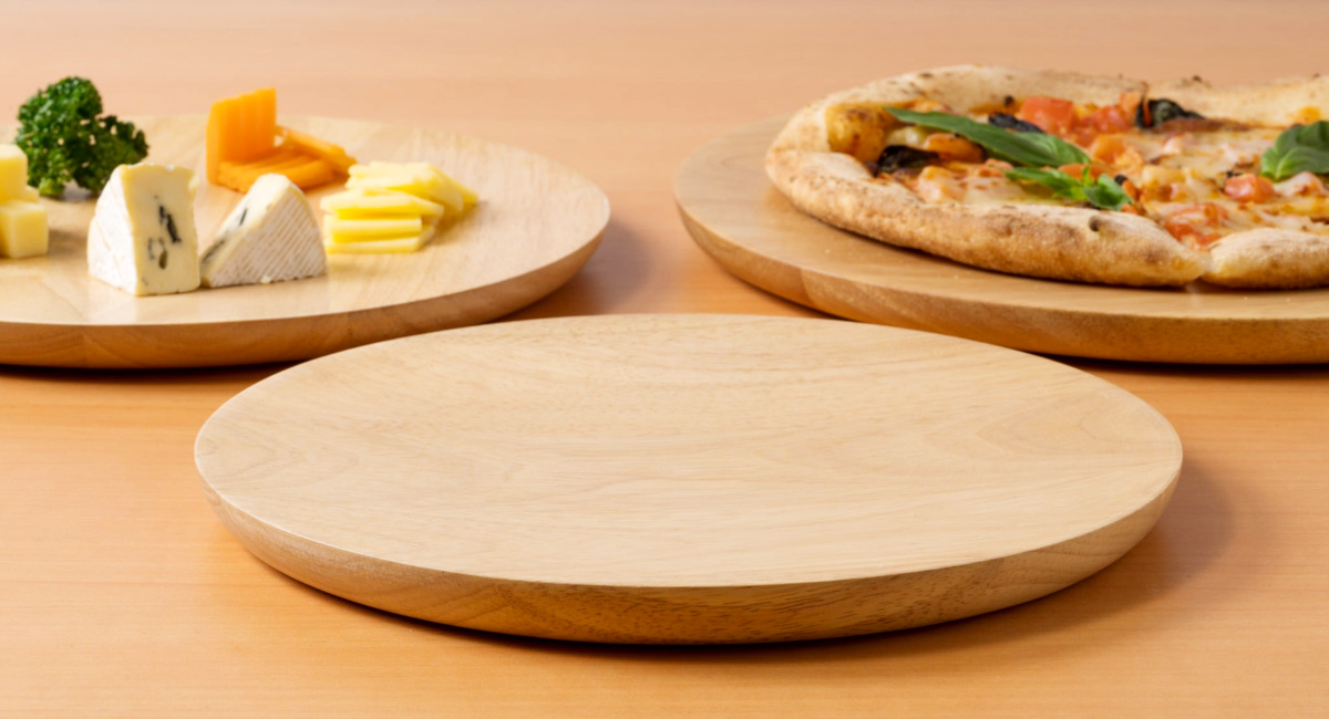 ピザプレート L 直径33cm （ 木製 皿 お皿 ピザ ボード プレート