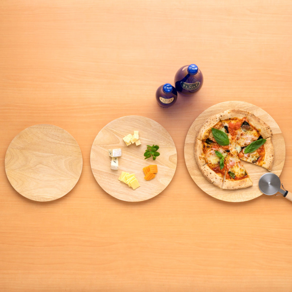 ピザプレート L 直径33cm （ 木製 皿 お皿 ピザ ボード プレート