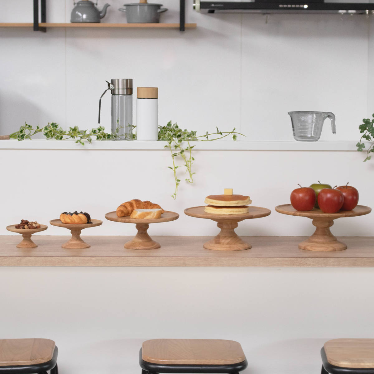 ラバーウッド コンポートディッシュ SS 直径12cm ナチュラル （ 木製