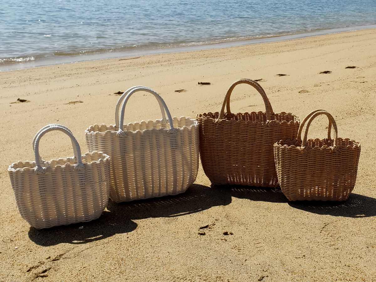 バスケット al.atte 客室用の洗える抗菌湯かごL ナチュラル （ バッグ
