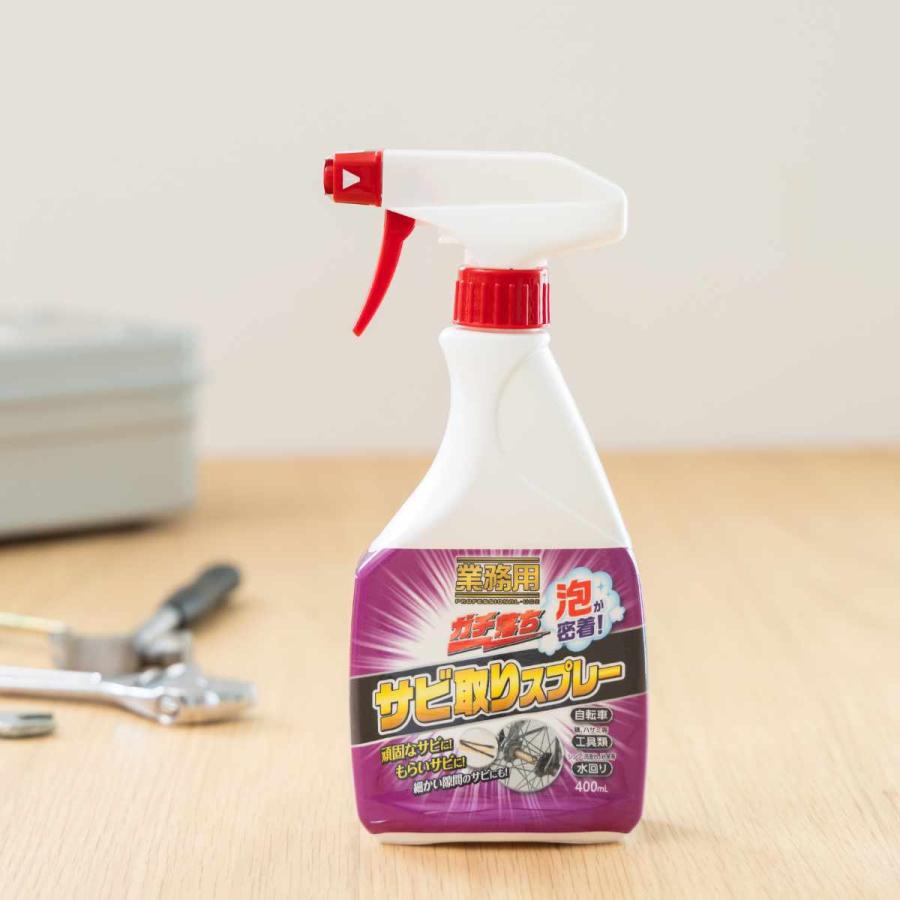 サビ取りスプレー サビ落とし 400ml 業務用 日本製 中性 泡タイプ 鉄サビ キッチン 水回り 浮かせて落とす （ サビ取り スプレー 泡 洗浄 洗剤 サビ 研磨なし ）