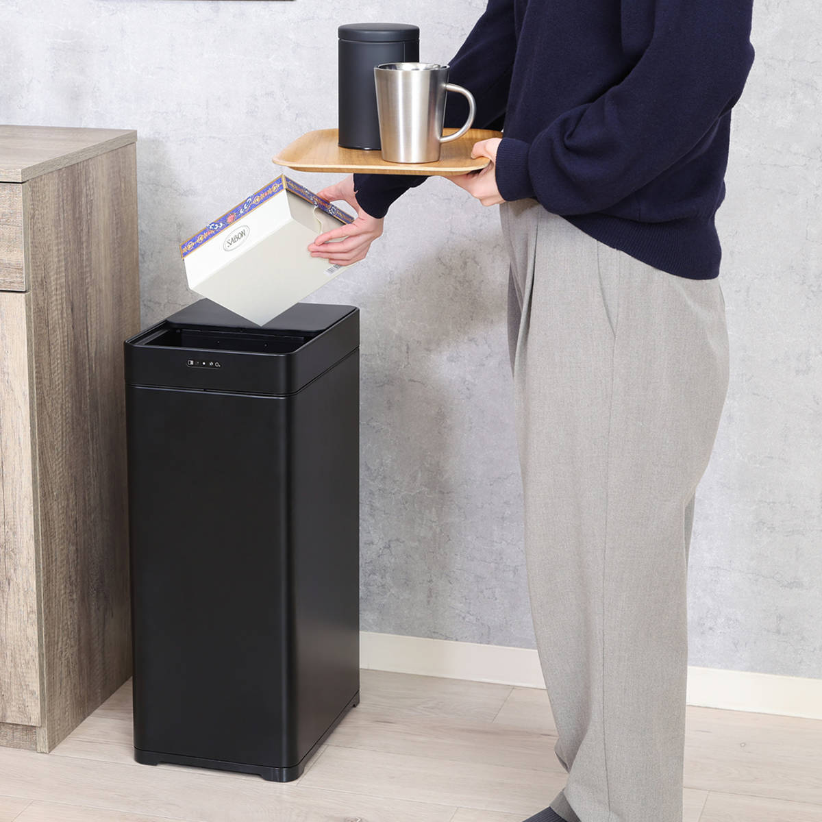 不二貿易（Fuji Boeki） ゴミ箱 45L センサー 除菌消臭 センサー