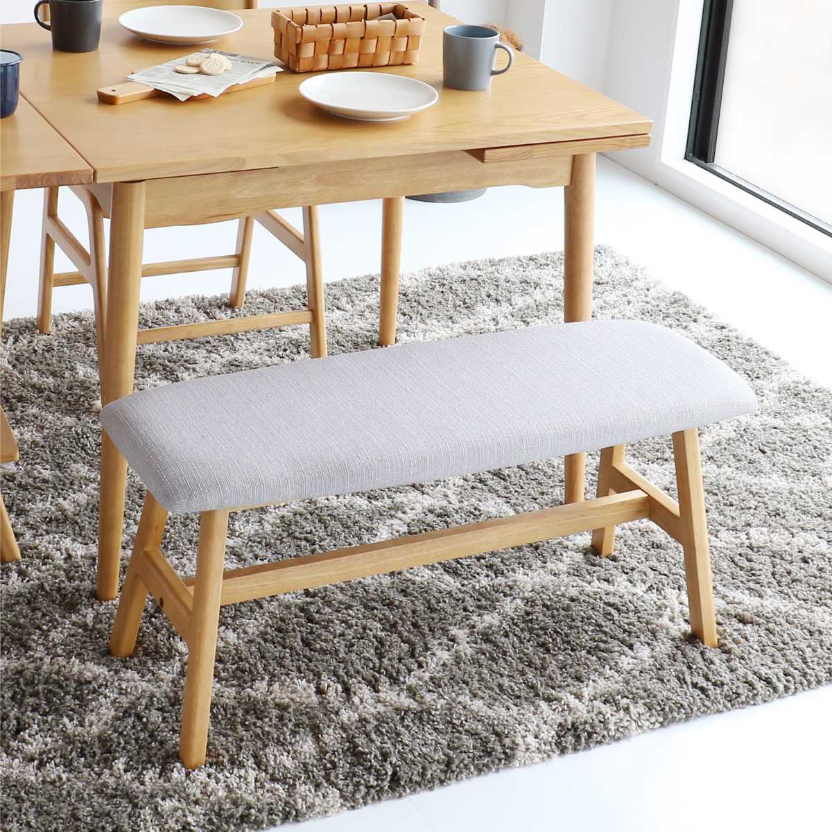ダイニングベンチ 幅90cm E-Toko （ コンパクト ベンチ ダイニング