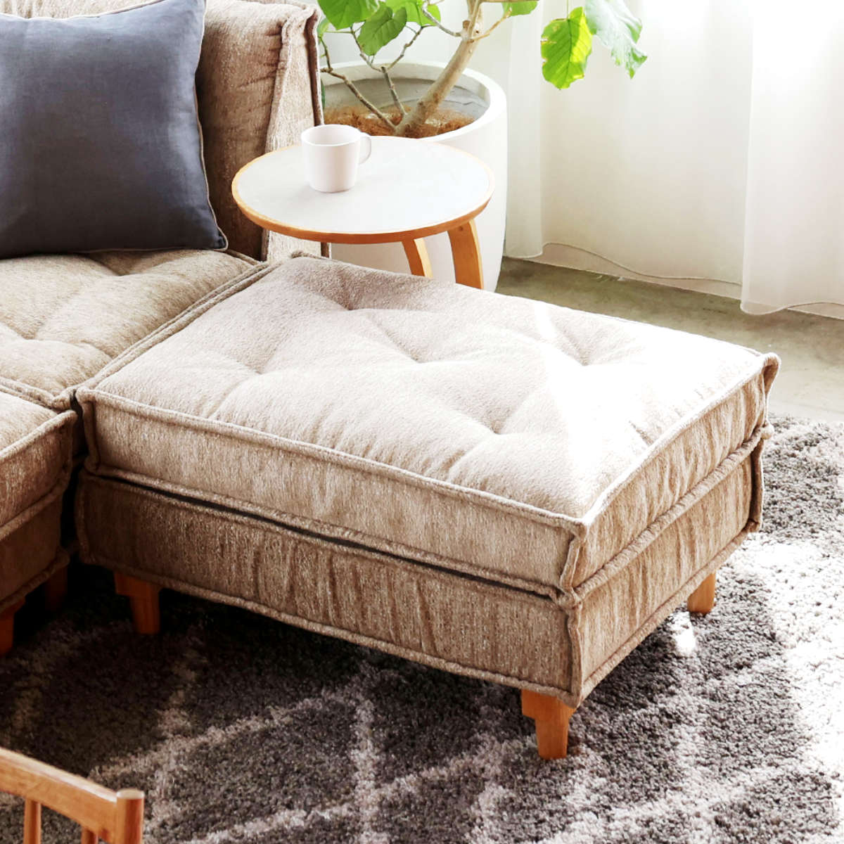 オットマン 幅81cm スツール Herit （ ソファ 足置き ソファー