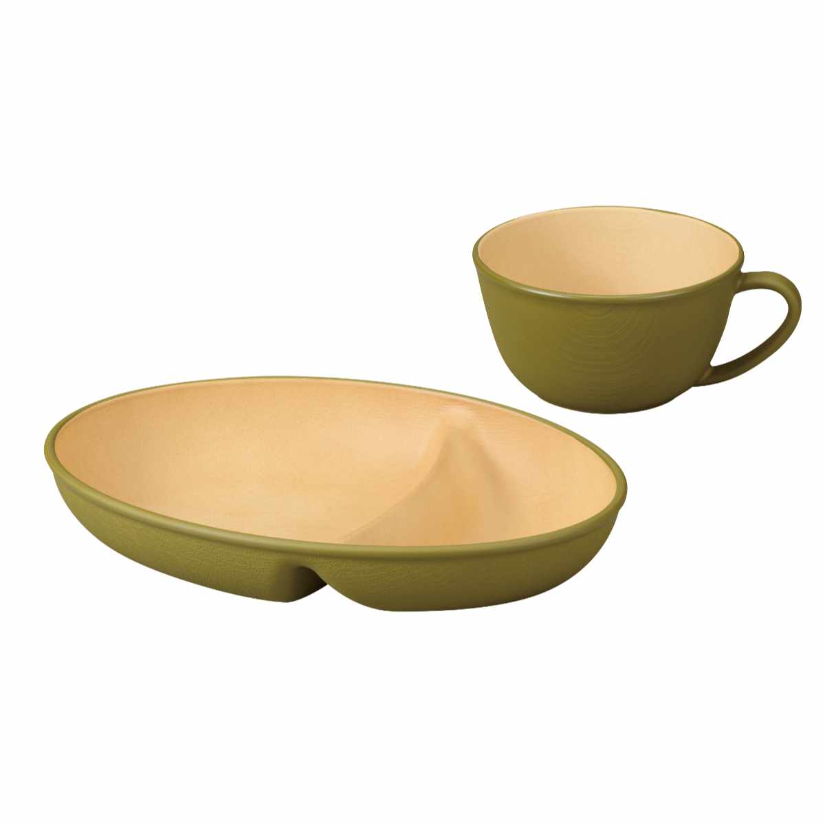 カノー プレート カップ earth color ビストロセット 2個セット （ BPA