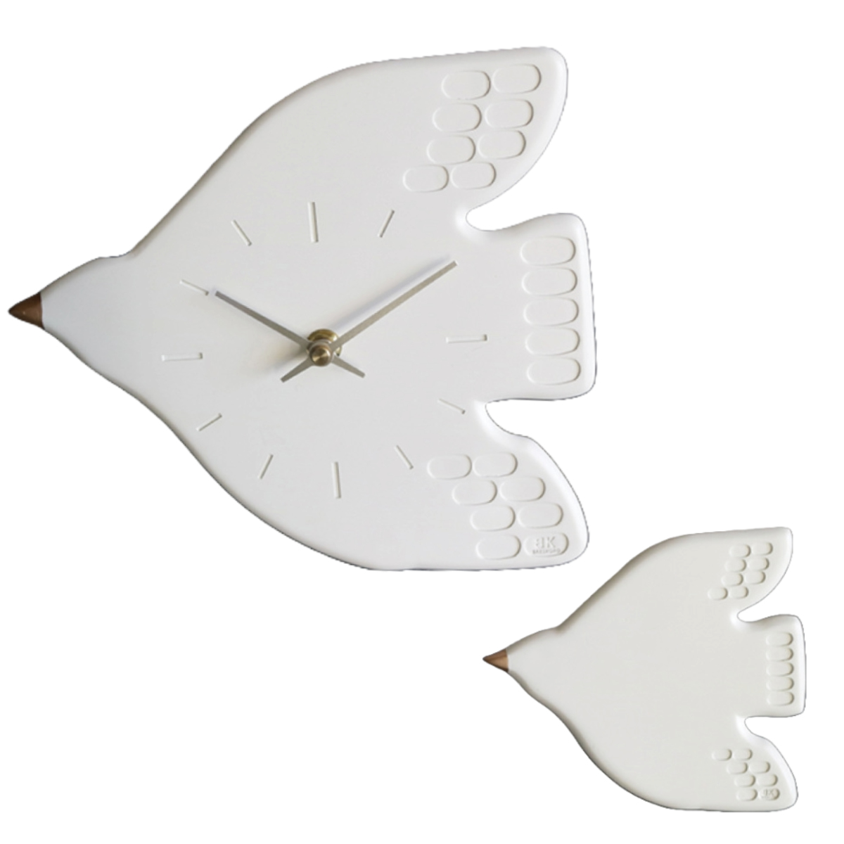 掛け時計 Welcome Bird Wall Clock （ 鳥 親子 静音 スイープ