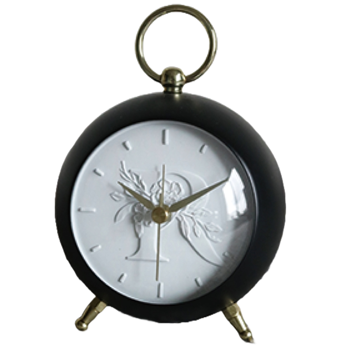 目覚まし時計 イニシャル 連続秒針 Initial Alarm Clock （ アラーム