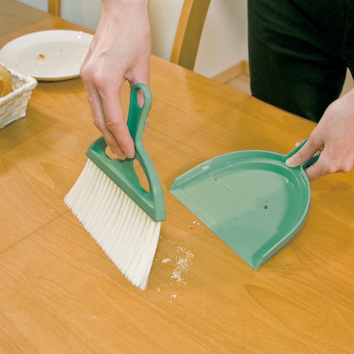 テーブルほうき ちりとり&amp;ほうきセット コンパクト 掃除用品 （ ほうきチリトリセット ミニほうき ちりとり 卓上 小さい 食べこぼし 玄関 下駄箱 ）