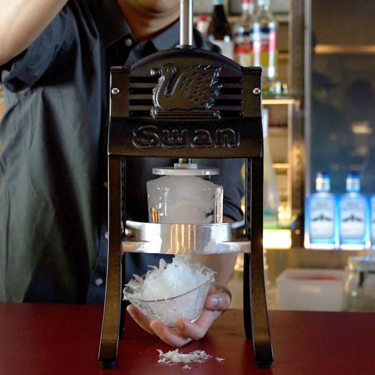 池永鉄工 氷削機 かき氷機 BLACK SWAN W ブラックスワン バラ氷対応