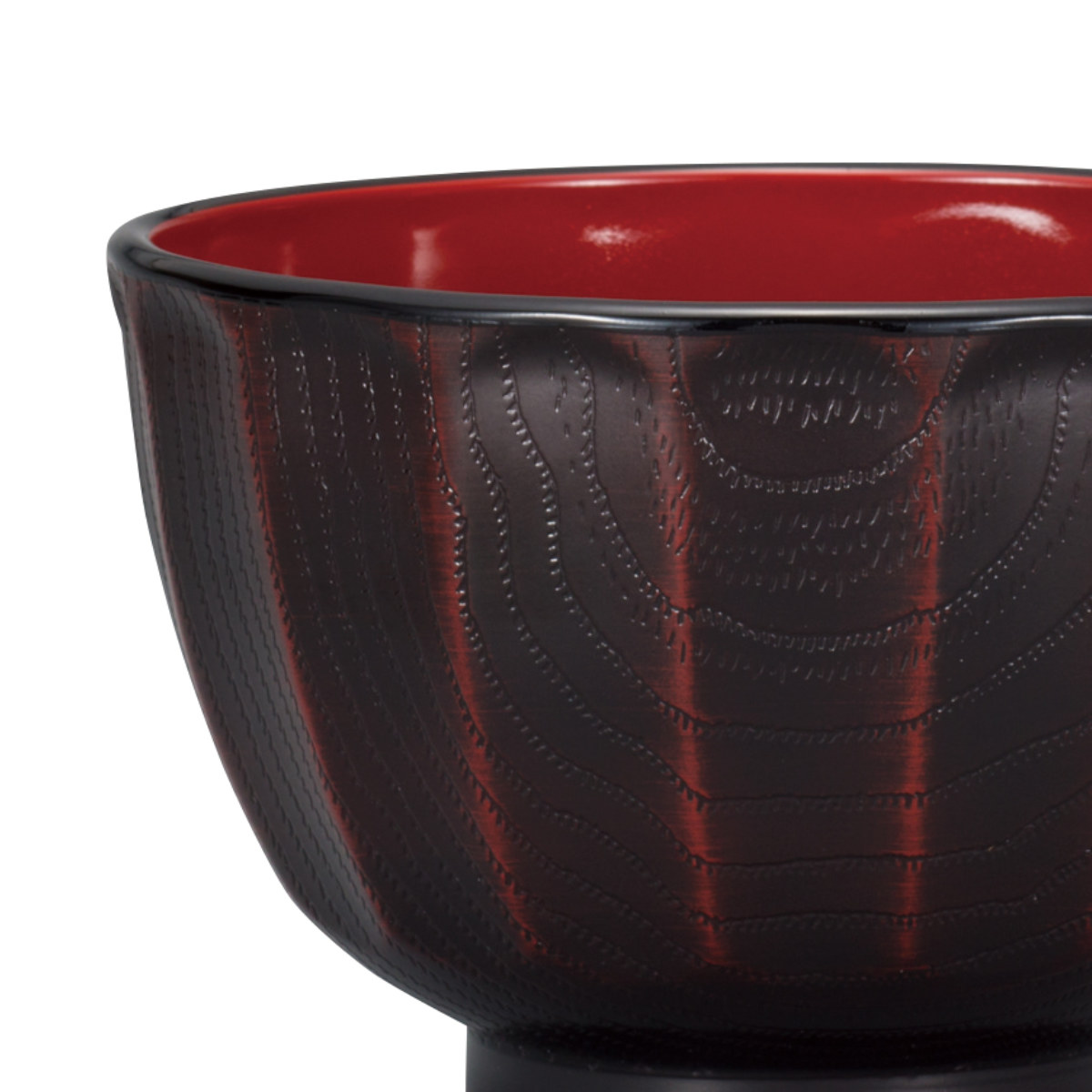 カノー 汁椀 抗菌 菊彫 大椀揃 根来 5個入 （ 電子レンジ対応 食洗機