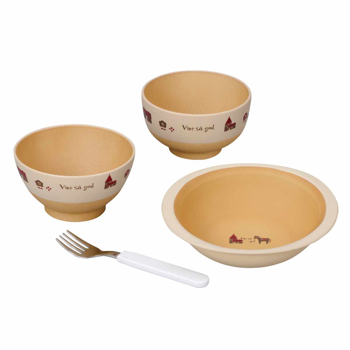 カノー 茶碗 汁椀 ボウル フォーク nordi 抗菌 キッズ 4点セット