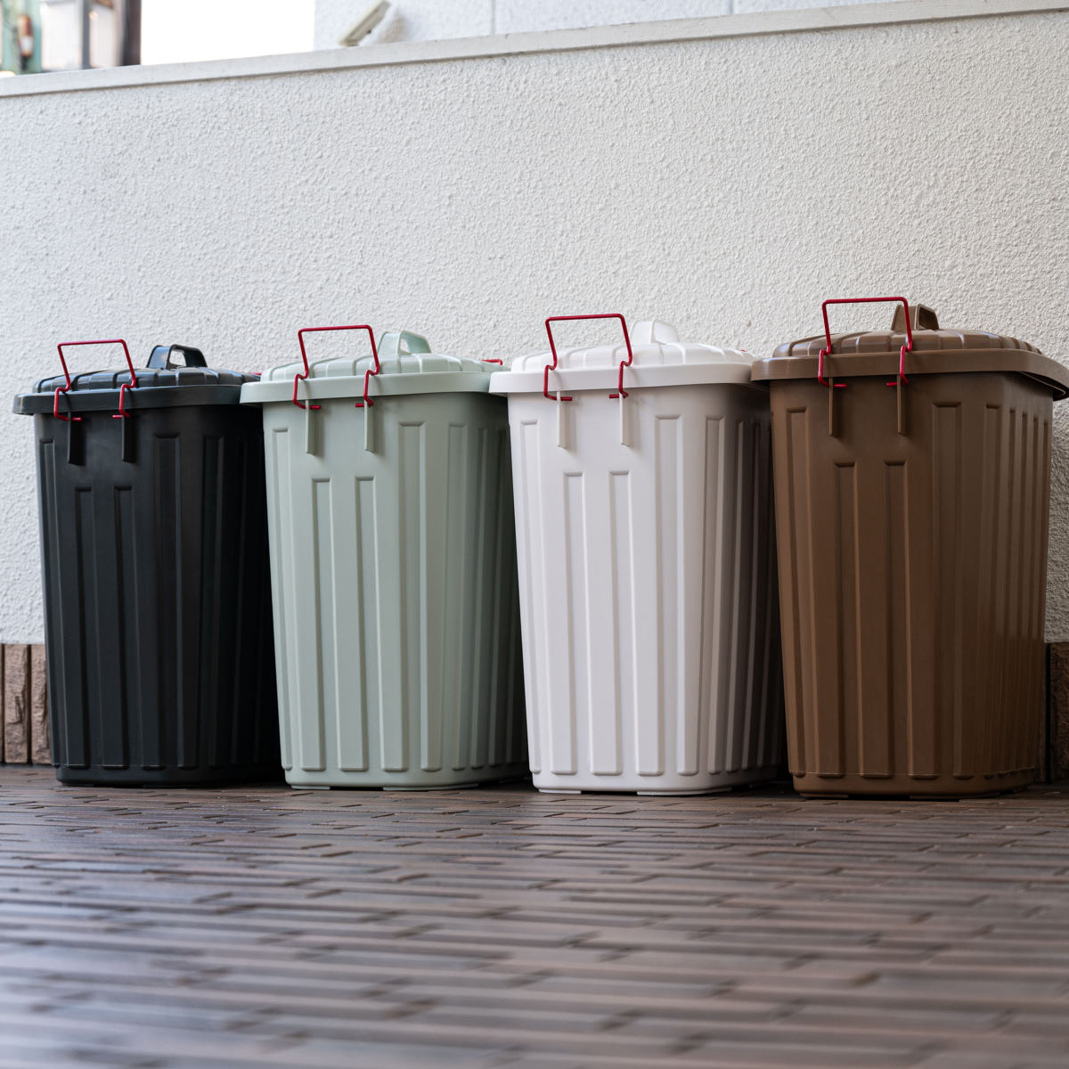 東谷 ゴミ箱 タフカン 60L 大容量 屋外 日本製 耐衝撃 フタ付き 軽い