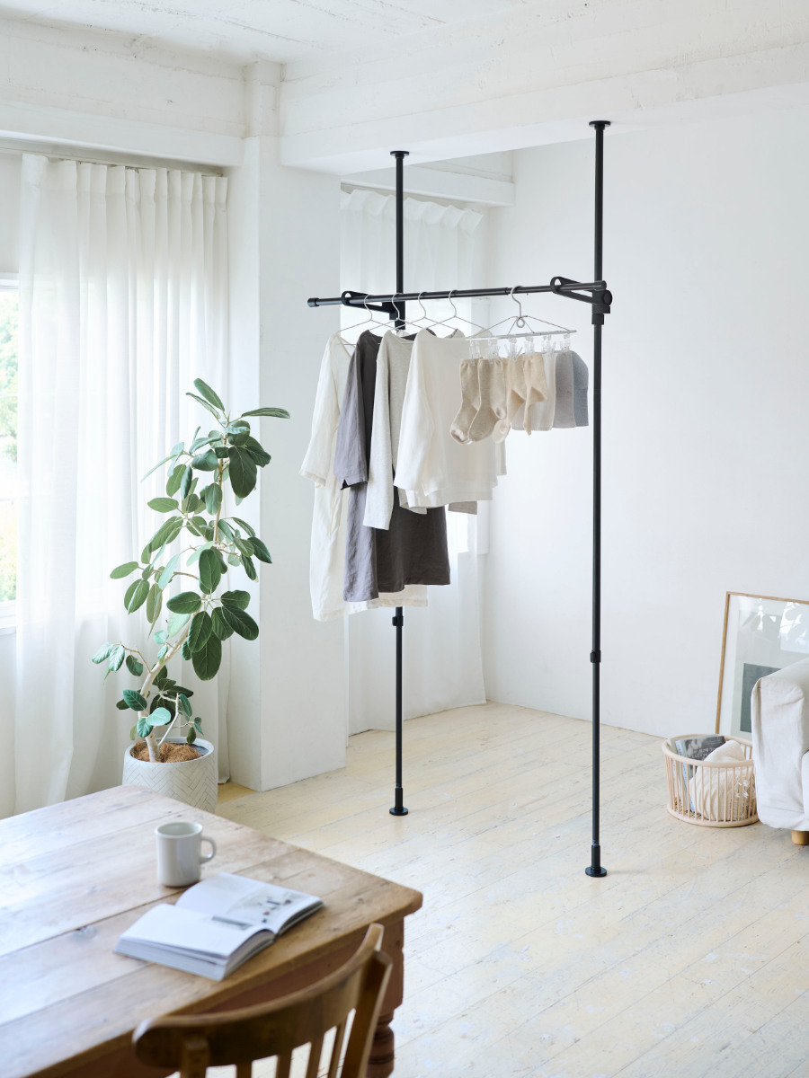 平安伸銅工業 室内物干し 竿受け 室内つっぱり竿受け 1段 （ 物干し