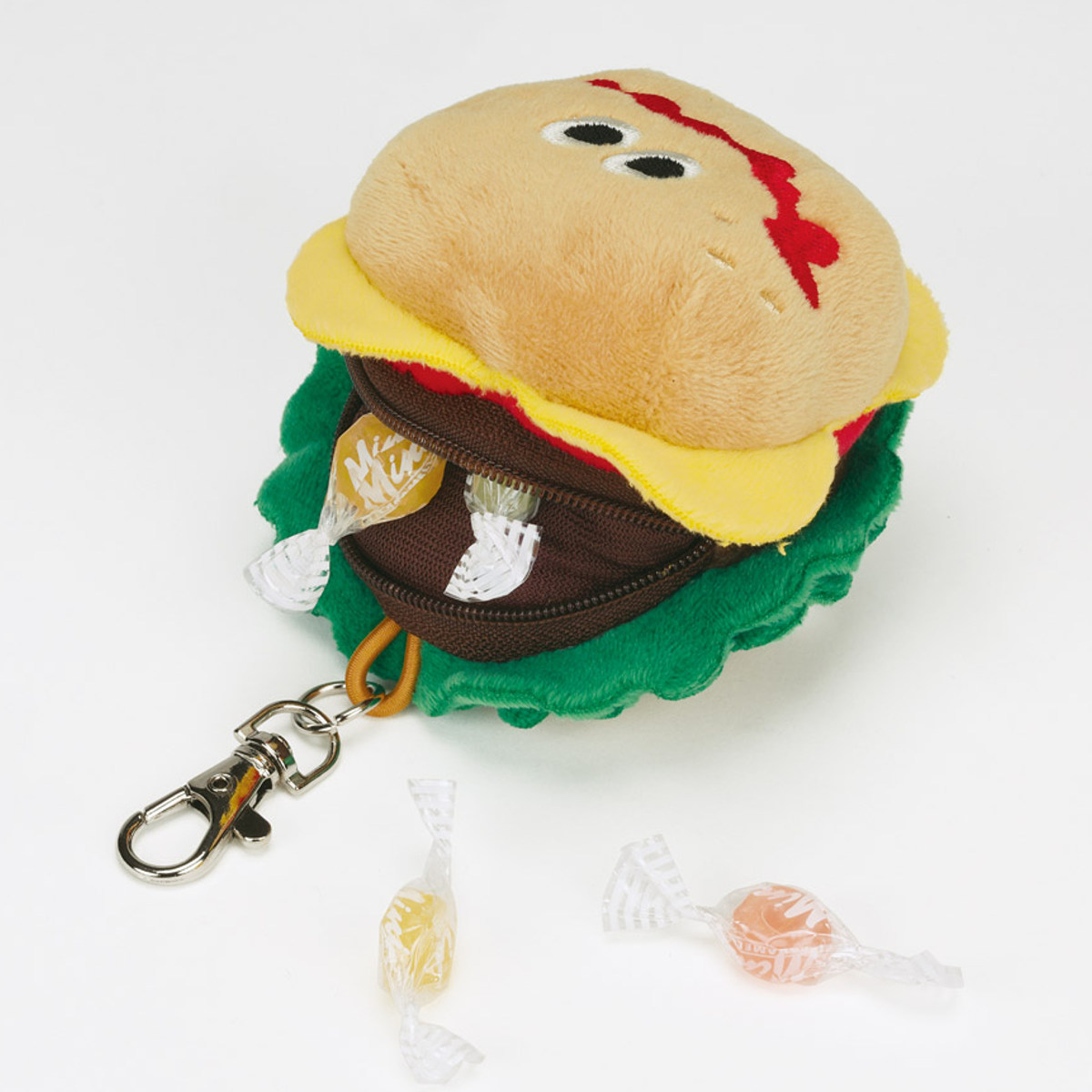スケーター ストラップ リール付 ぬいぐるみ キーホルダー