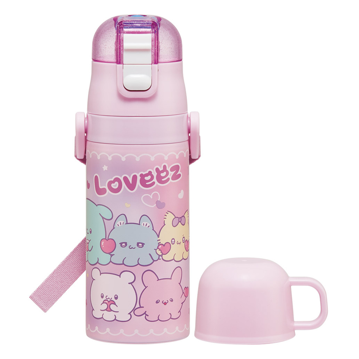 スケーター 水筒 350ml 子供用2WAYボトル らぶい〜ず （ 保温 保冷