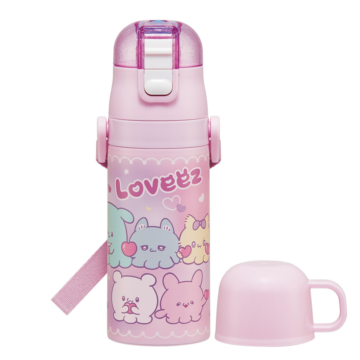 スケーター 水筒 350ml 子供用2WAYボトル らぶい〜ず （ 保温 保冷