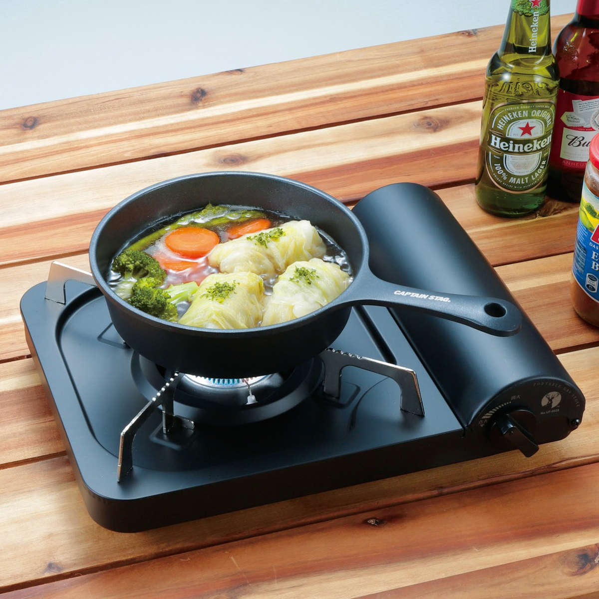 CAPTAIN STAG（キャプテンスタッグ） アルミ 深型スキレット18cm IH