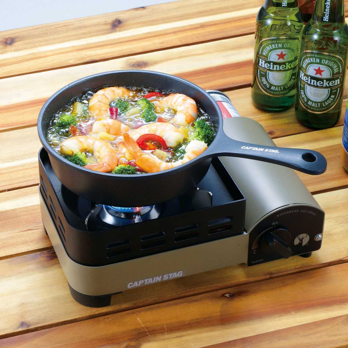 CAPTAIN STAG（キャプテンスタッグ） アルミ 深型スキレット18cm IH